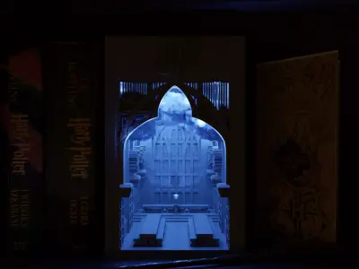 Lamp Book nook Great hall of Hogwarts Harry Potter 3D print model