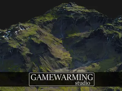 Iceland Mountains Landscape 3D model