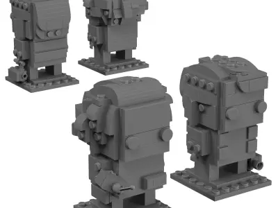 Lego Brickheadz - 41611 Marty McFly and Doc Brown 3D model