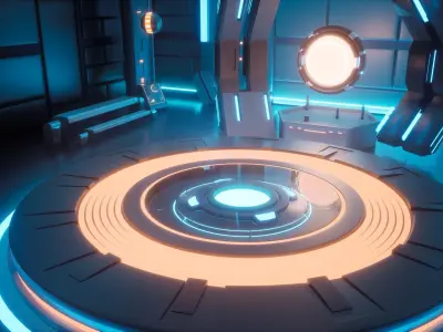 Sci-fi Virtual Space 3D model