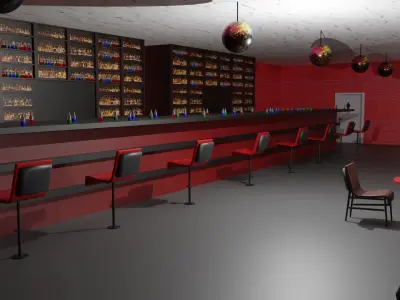 Night Club Low-poly 3D model