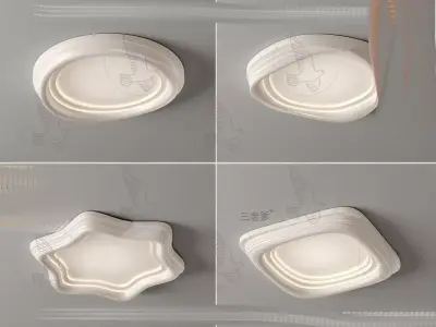 Modern chandelier combination 3D model download Free low-poly 3D model