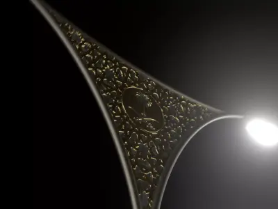 Street Light Modern - Modern Saudi Street Light 3D model