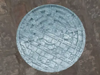 circle maze Low-poly 3D model