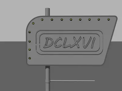 Retro Sign Free 3D model