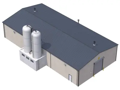 Industrial Building 6 Low-poly 3D model