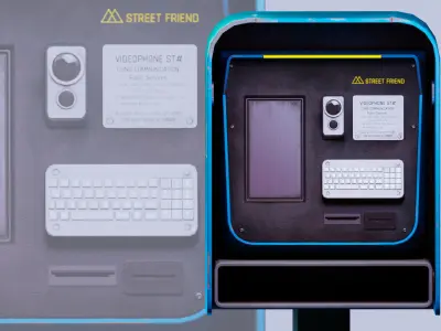 videophone Street Friend Low-poly 3D model