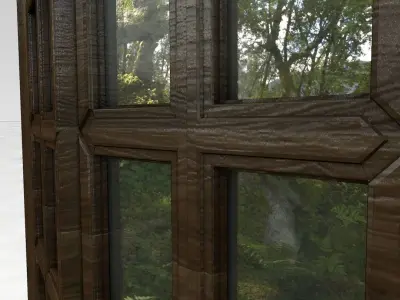 Wooden Window 3D model