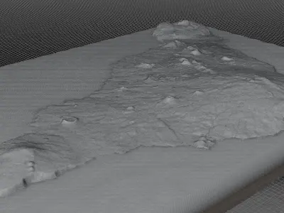 Easter island 3d model terrain 3D model