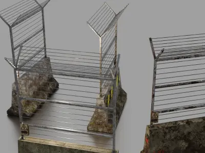 Concrete barrier  3D Model Pack