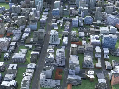 City 65 Low-poly 3D model