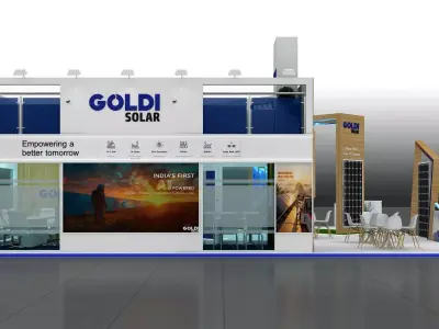 12mtr x 12mtr expo stall 4side open Exhibition Stand Design Low-poly 3D model