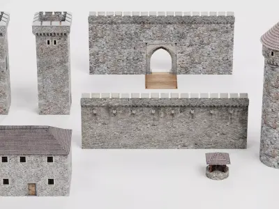 -Medieval Structures - Modular Castle- 3D model