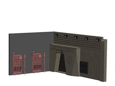 Aldhani Garrison - Dam Entrance Diorama 3D print model