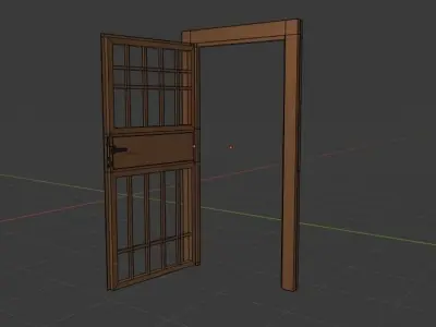 Door prison Low-poly 3D model