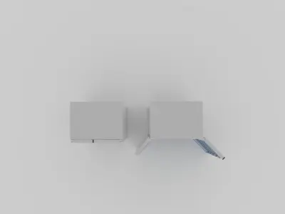 Defy Fridge Side by Side Doors Free 3D model