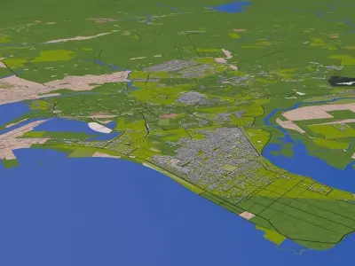 Karachi City 3D model