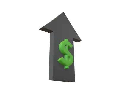 Price Up Symbol V1 002 Low-poly 3D model