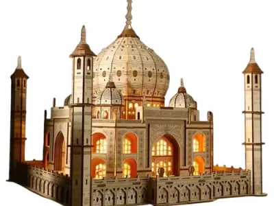 Taj Mahal 3D Model - Detailed Architecture- Interior Lighting Low-poly 3D model
