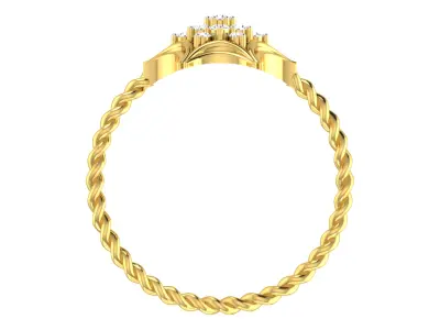 Women Ring Render 3dm STL OBJ FBX Details 3D print model 9