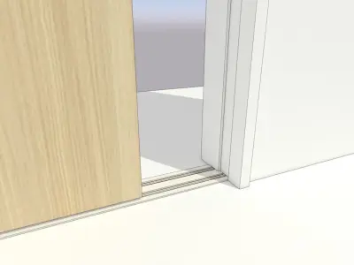 Japanese Door HIKIDO KATABIRAKI 3D model