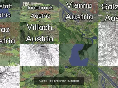 Austria - city and urban 3D Model Pack