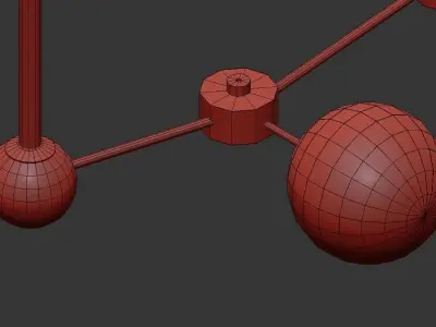 Grote chandelier - clear glass globes 3D model