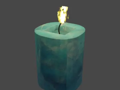 Blue Candel Free low-poly 3D model