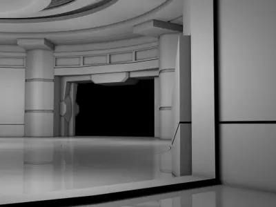 Sci Fi Interior 3D model 46