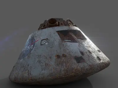 Orion Capsule - 3 Texture Sets Low-poly 3D model