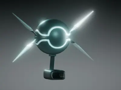 Futuristic Drone 3D model buy