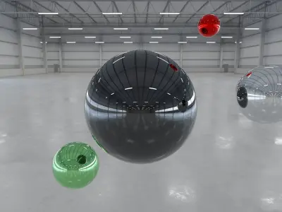 HDRI - Warehouse Interior 9b - 2 versions Texture