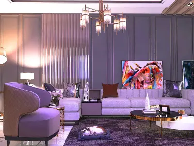 living room 3D model 96