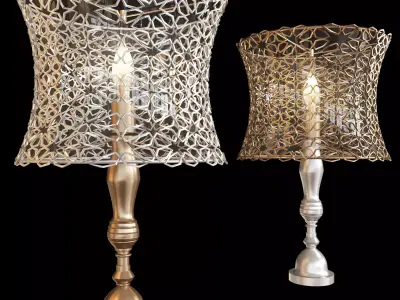 tablelamp03 table lamp - metal mesh lampshade 3D model