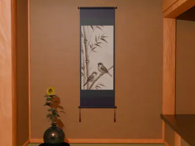 shoin-style Japanese-style room 3D model