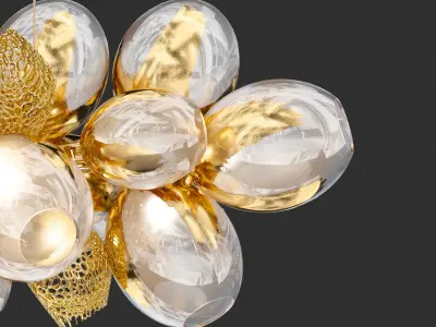 Chanceux Brushed Chandelier 3D model