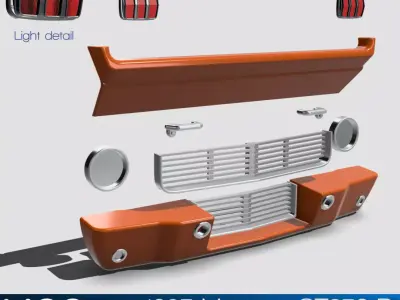 1965 Mustang GT350R Detail Up set 3D print model