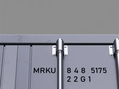 Shipping Container 20ft 3D model