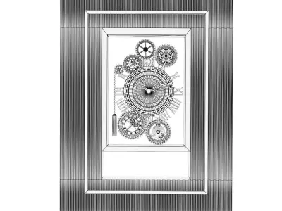 Decorative floor clock 3D model