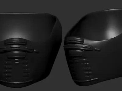 helmet high poly sculpt 3d printable  3D model 136