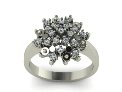 Diamond ring 3D print model