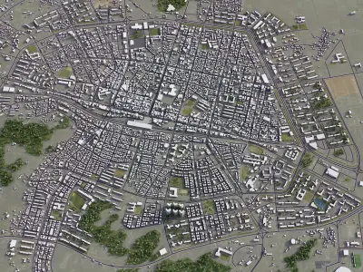 Asan - City 3D Model Low-poly 3D model