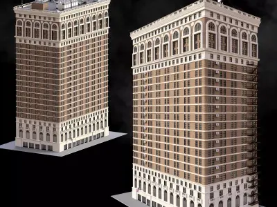 Building02 Low-poly 3D model