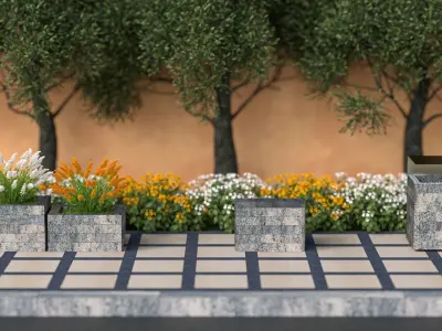 Urbanism street 10 scene  3D model