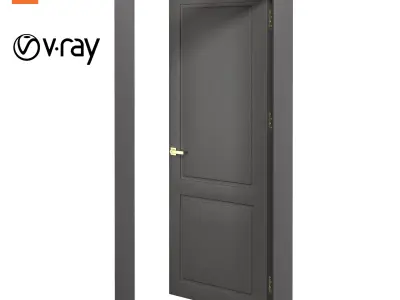 door002 vray interior door 3D model