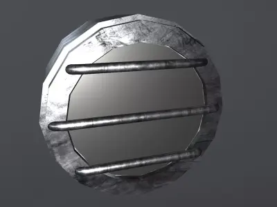Round Wall Light Low-poly 3D model