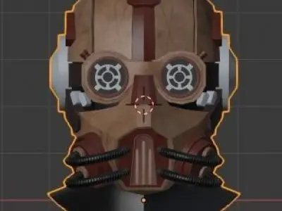 Ewan s Helmet - Steampunk Helmet - Low-poly 3D model