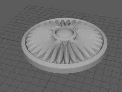rosette circular medallion 3D model purchase