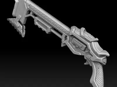 Sci-fi musket 3d print 3D print model