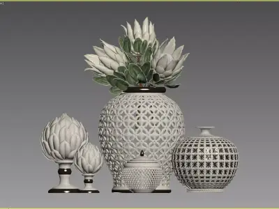Vases Set 05 3D model